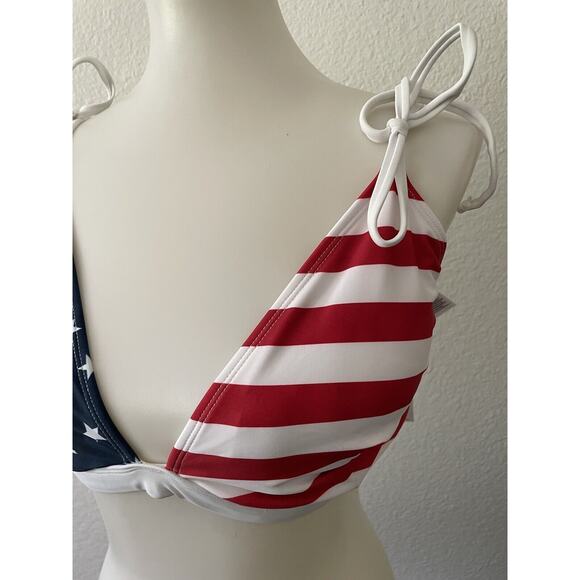 Old Navy Swimwear Bikini Top Triangle Patriotic - Picture 4 of 7
